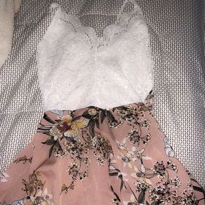 white lace romper